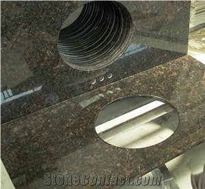 Tan Brown Granite Bathroom Countertops,India Brown Granite Bath Tops,Vanity Tops