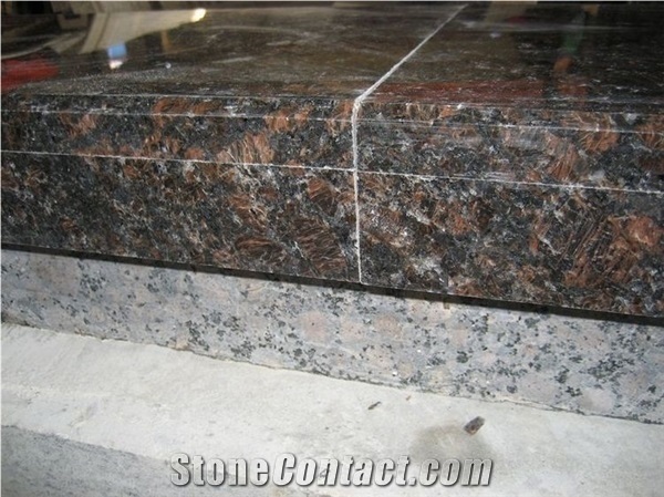 Tan Brown Granite Stairs & Steps,India Brown Polished Granite Stair &Treads