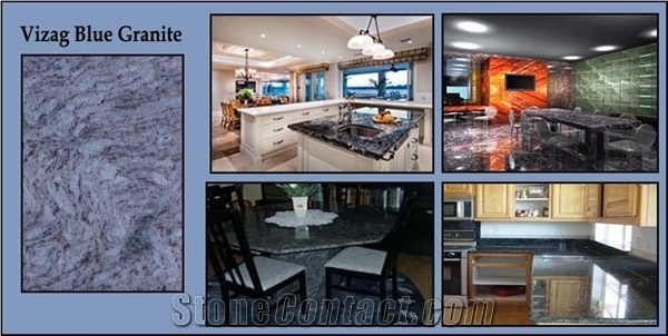 Vizag Blue Granite Countertops,India Blue Granite Kitchen Worktops