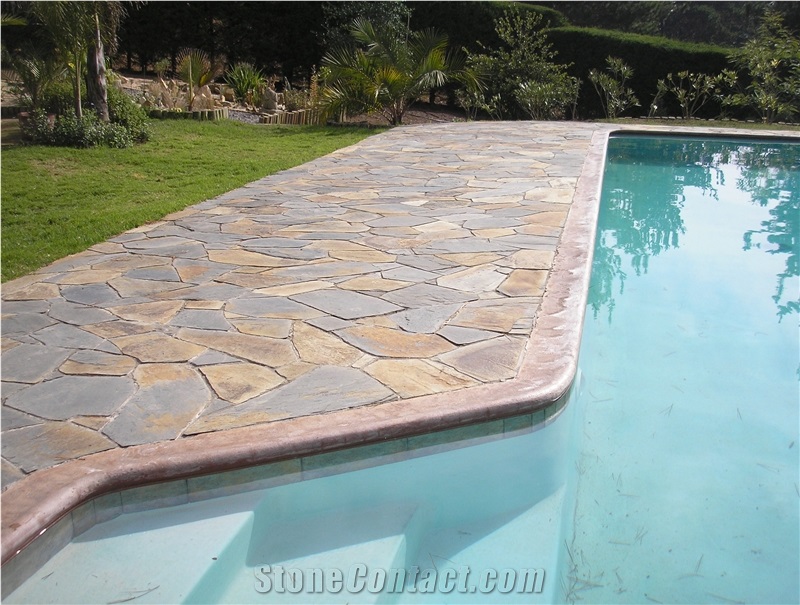 Slate Flagstone,Random Flagstones, Piedra Laja Oxidada Slate Random Flagstones