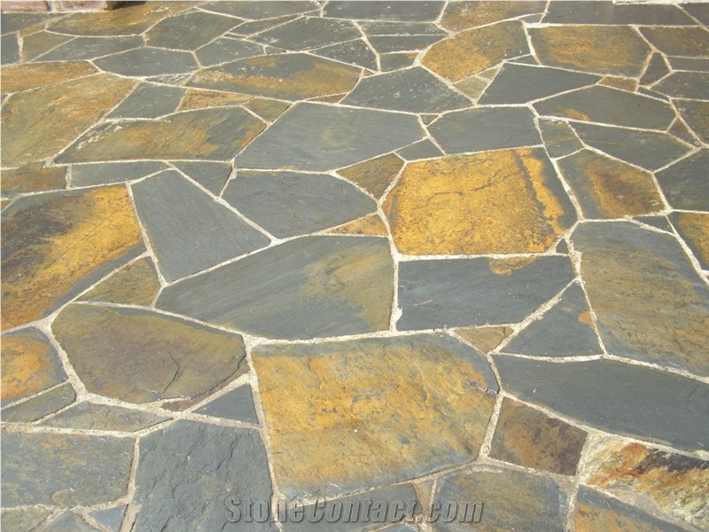 Slate Flagstone,Random Flagstones, Piedra Laja Oxidada Slate Random Flagstones