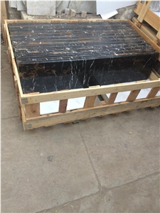Black and Gold Marble Tiles, Black Gold Marble