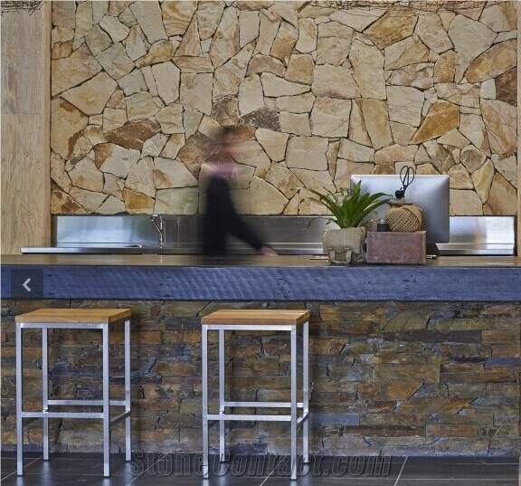 Loose Walling,Solid Corners, China Yellow Sandstone Building & Walling