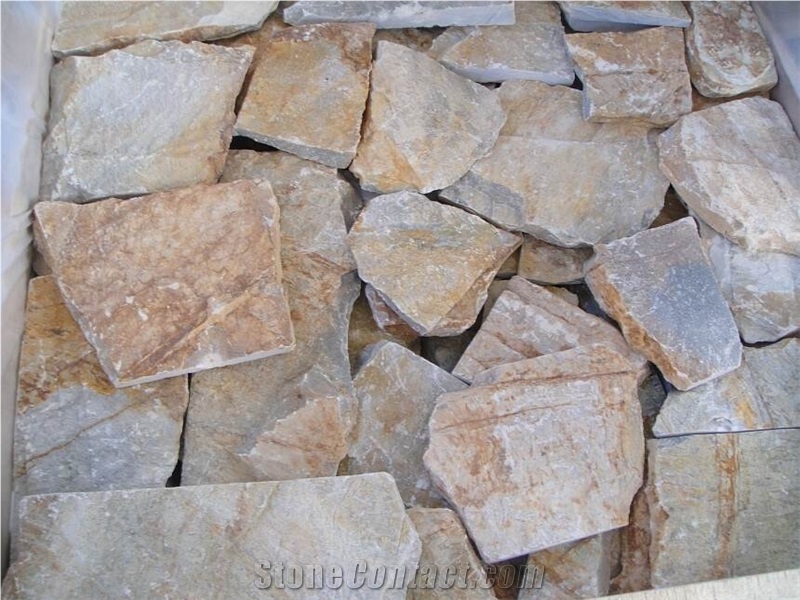 Loose Walling,Solid Corners, China Yellow Sandstone Building & Walling
