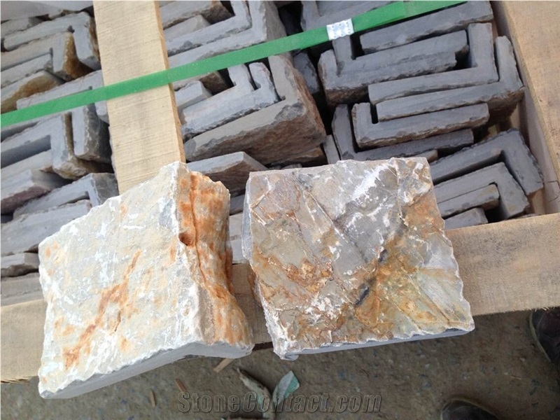 Loose Walling,Solid Corners, China Yellow Sandstone Building & Walling