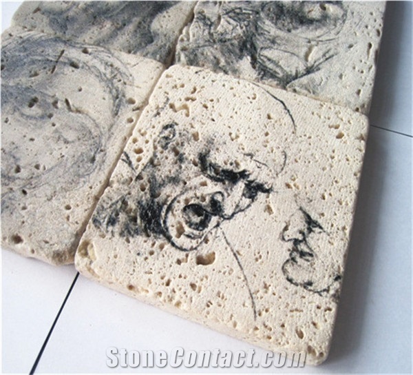 Marble Cup Mat,China Balck Marble Kitchen Accessories
