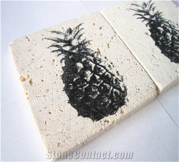 Marble Cup Mat,China Balck Marble Kitchen Accessories