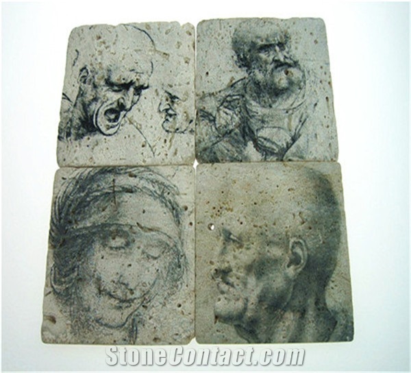 Marble Cup Mat,China Balck Marble Kitchen Accessories