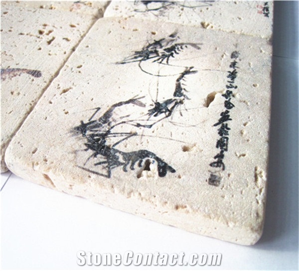 Marble Cup Mat,China Balck Marble Kitchen Accessories
