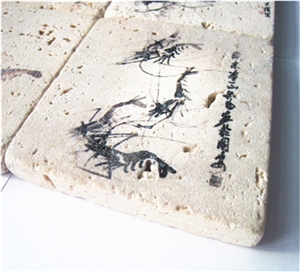 Marble Cup Mat,China Balck Marble Kitchen Accessories