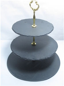 Slate Cake Stand,China Black Slate Kitchen Accessories