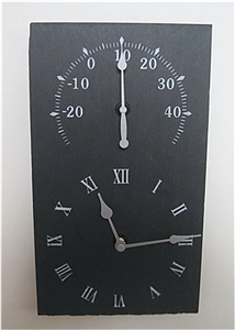 Slate Wall Clock,China Black Slate Home Decor