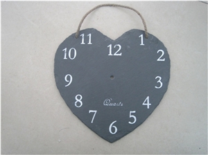 Slate Wall Clock,China Black Slate Home Decor