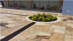 Rust Sandstone Walkway Pavement