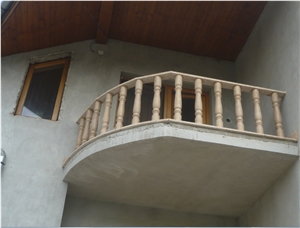 Borsec Travertine Honed, Polished Balustrades