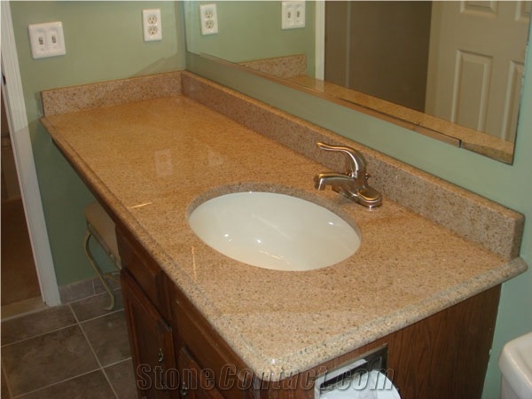 Desert Gold Granite Custom Design Kitchen Countertop