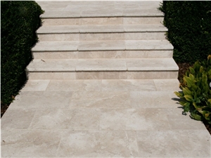 Tumbled Travertine Steps, Risers