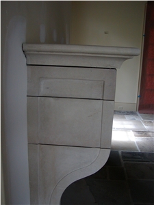 Pewter Limestone Broad Oaks Standard Fireplace Design