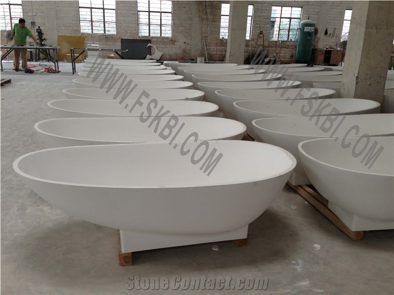 Freedstanding Solid Surface Acrylic Bathtub