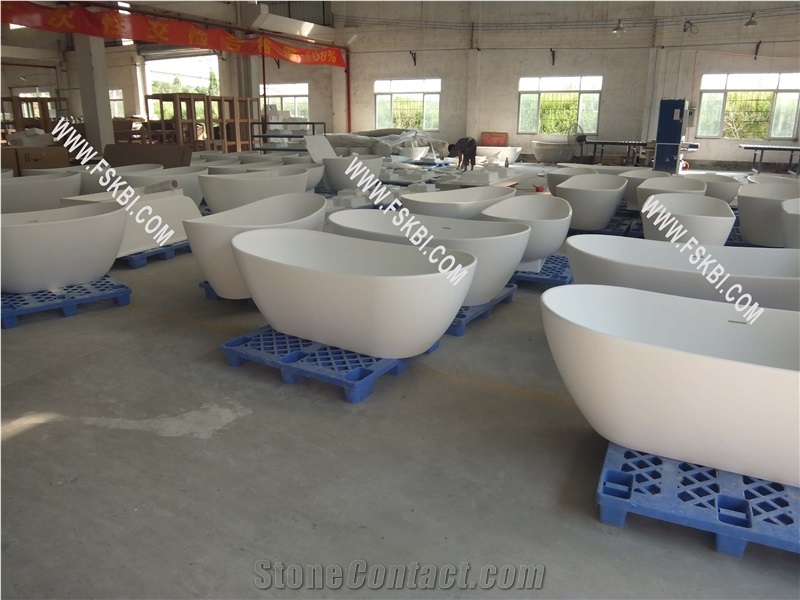 Freedstanding Solid Surface Acrylic Bathtub