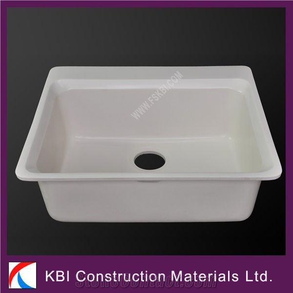 Manmade Stone Solid Surface Single Bowl Kitchen Sink
