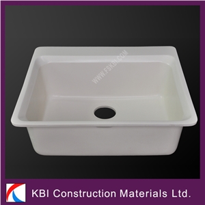 Manmade Stone Solid Surface Single Bowl Kitchen Sink