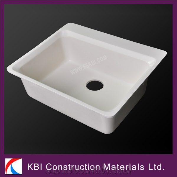 Manmade Stone Solid Surface Single Bowl Kitchen Sink