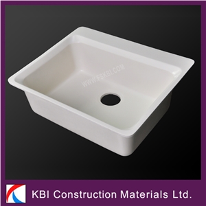 Manmade Stone Solid Surface Single Bowl Kitchen Sink