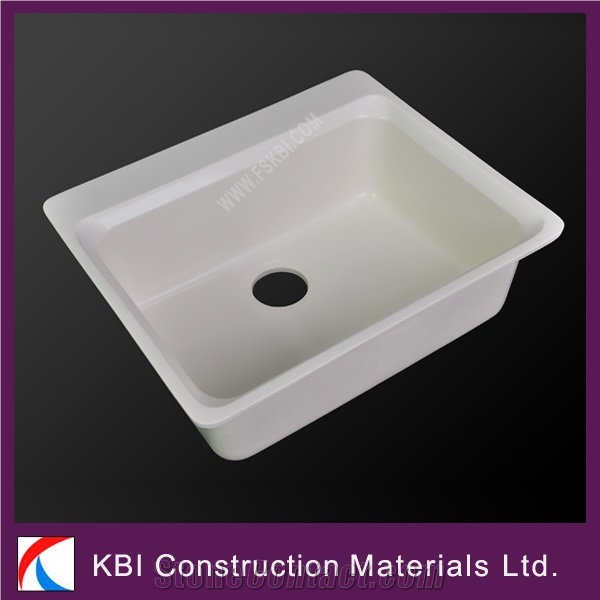 Manmade Stone Solid Surface Single Bowl Kitchen Sink