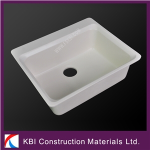 Manmade Stone Solid Surface Single Bowl Kitchen Sink