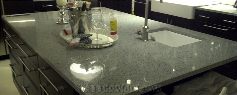 Quartz Stone Various Colors Kitchen Countertop in Custom Design