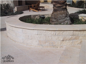 Cedar Hill Cream Limestone Pool and Wall Caping