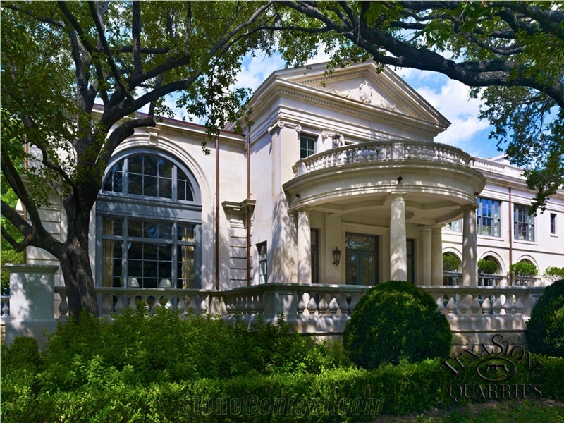 Cedar Hill Cream Limestone Sawn Finish Columns, Wall Cladding