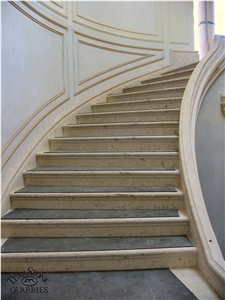 Hadrian Limestone Honed Finish Staircase