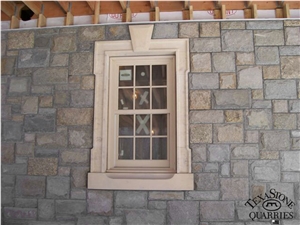 Texas Pearl Limestone Carved Window Frame