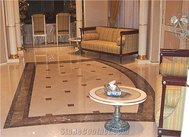 Emperador Dark, Emperador Light Marble Waterjet Medallion