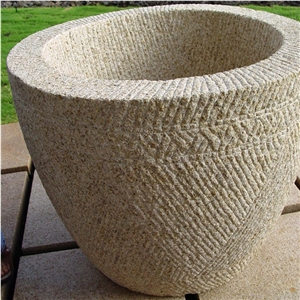 Golden Dune Granite 2 Point Stalk Finish Planter Pot