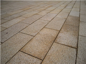 Golden Dune Granite Coarse Adze Min Thickness 2" / 50mm Standard Paving