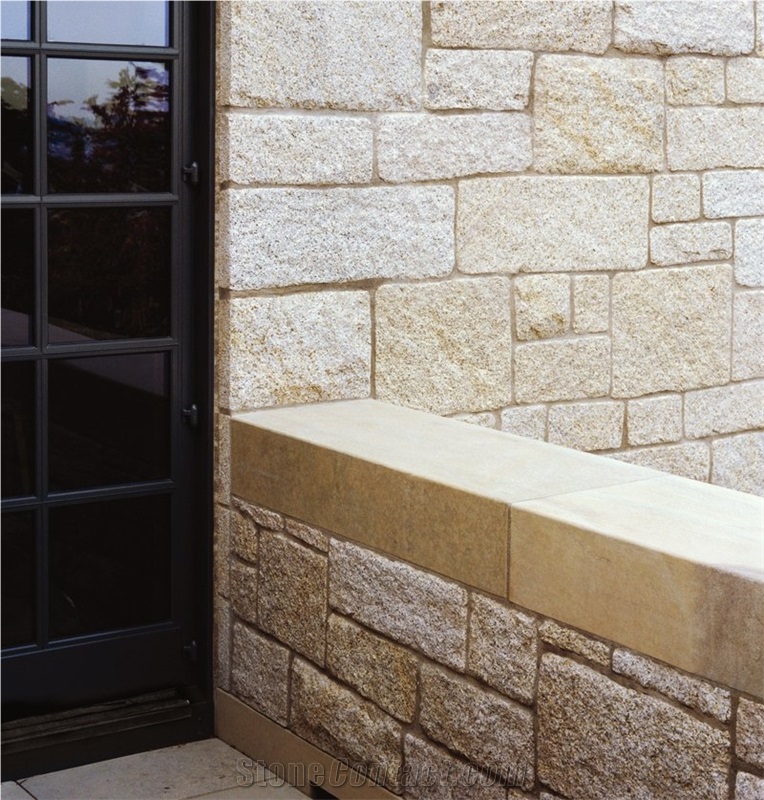 Golden Dune Granite Split/Rock Face Finish Wall