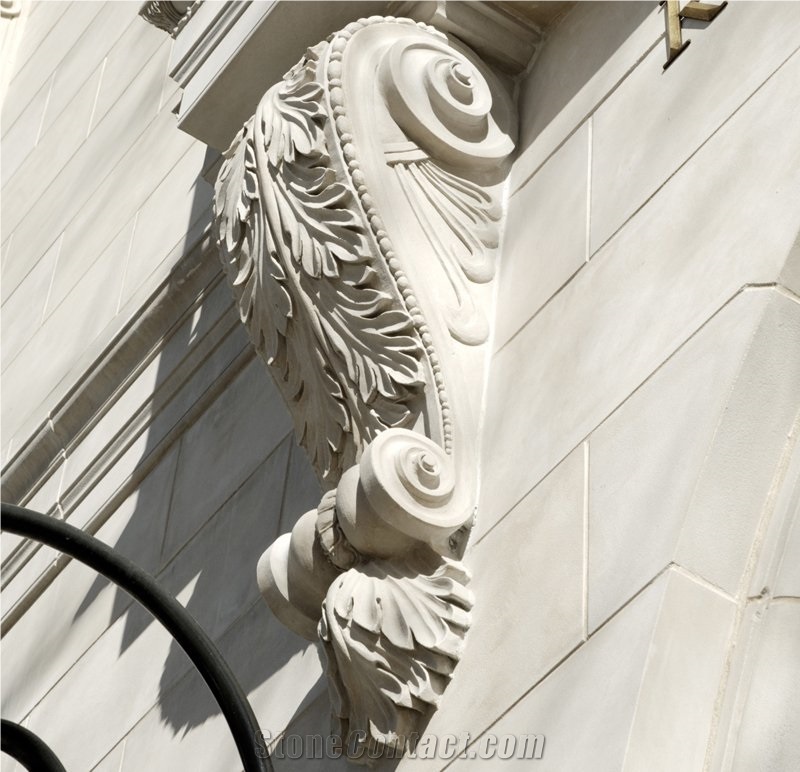 New Pearl Limestone Sandblasted Wall and Building Ornaments