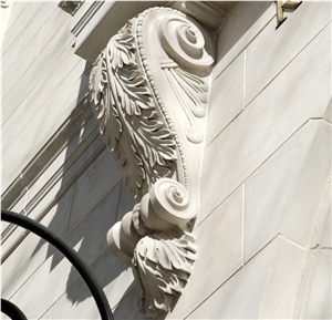 New Pearl Limestone Sandblasted Wall and Building Ornaments