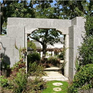 New Yangtze Limestone Coarse Adze Garden Gate Wall