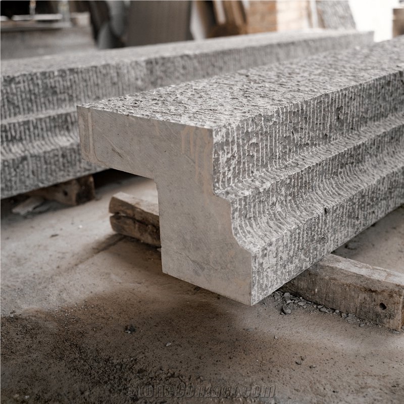 New Yangtze Limestone Coarse Adze Garden Gate Wall