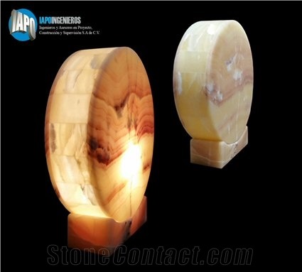 Circle Onyx Lamp