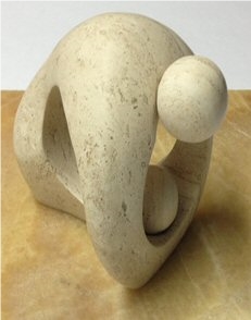 Cuervo Travertine Carved World Behind Man