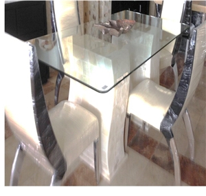 Diamond White Onyx Dinner Room Set