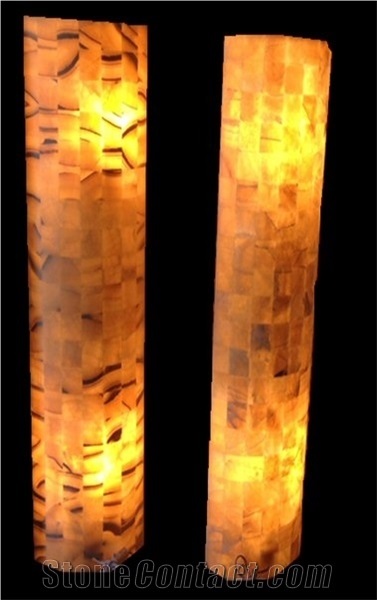 Translucent Onyx Large Elliptic Lamp