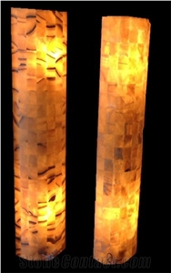 Translucent Onyx Large Elliptic Lamp