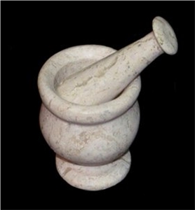 Travertine Mortar and Pestle