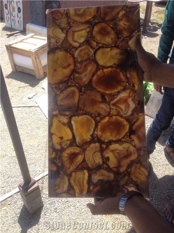 Yellow Aghate Semiprecious Stone